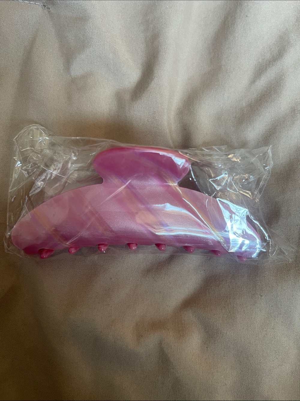 Kopari Pink Iridescent Jumbo Hair Claw Clip
